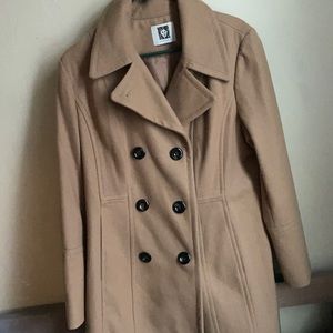 Women’s beige warm peacoat